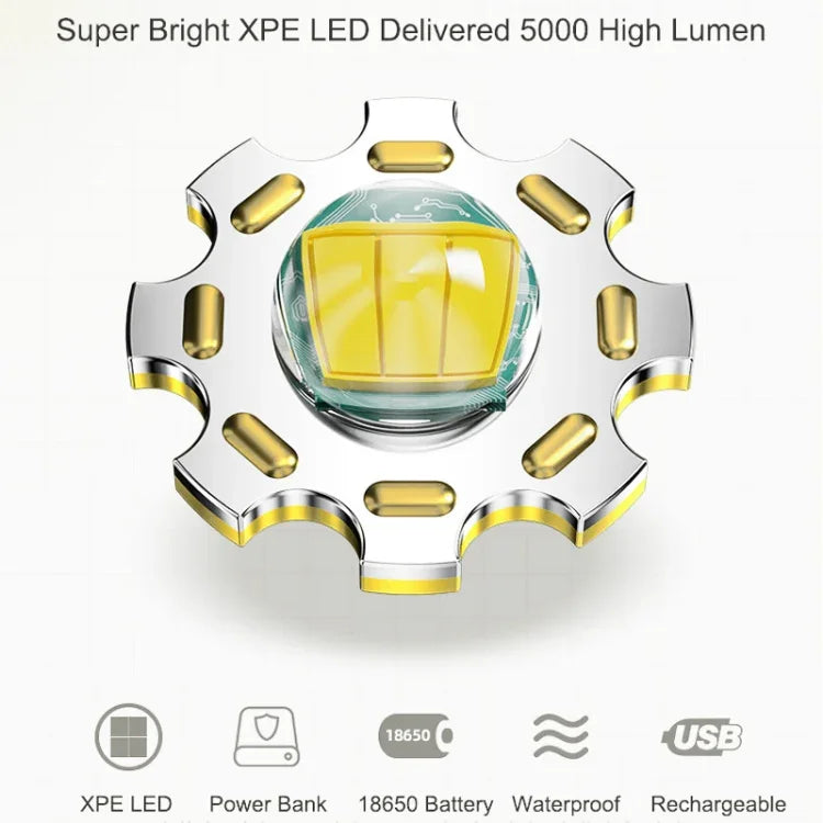 Uppladdningsbar LED-ficklampa 2600mAh – Zoomfunktion, vattentät och kraftfull belysning