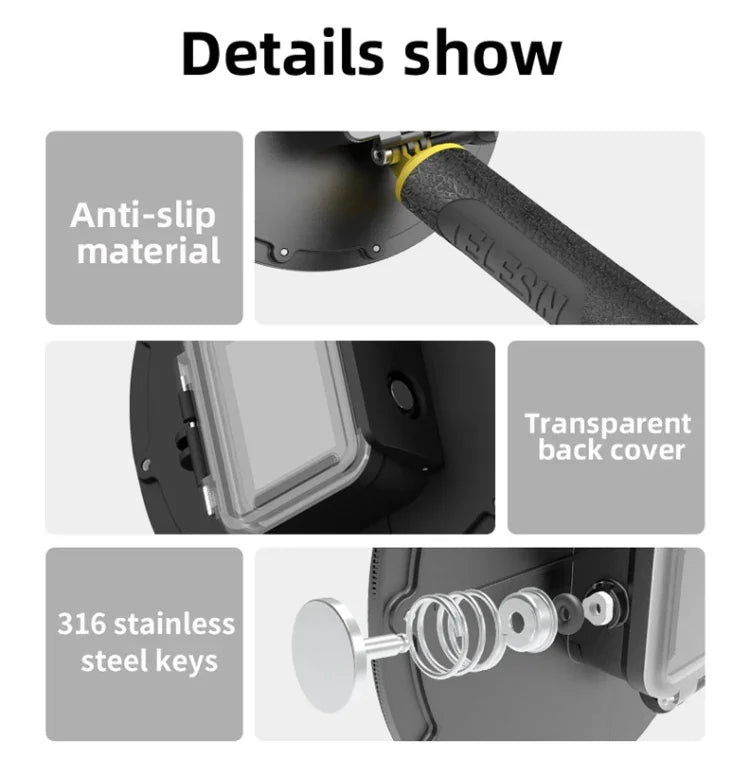 TELESIN 30M Vattentätt Kamerahus för GoPro Hero11 Black / HERO10 Black / HERO9 Black - Action King