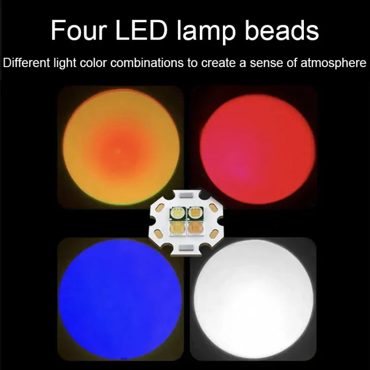 RGB ficklampa med zoom & powerbank – Professionell belysning för foto & outdoor