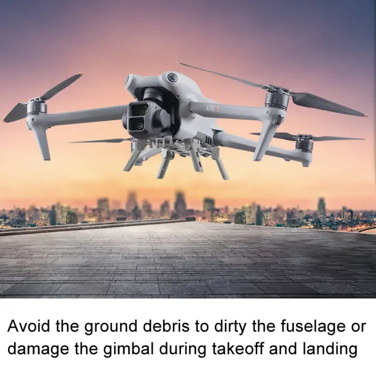 For DJI Air 3 Heightened Landing Gear Body Protection Fall and Crash Proof Folding Extension Kickstand - Action King