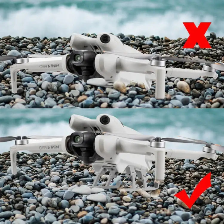 For DJI Mini 4 Pro Landing Gear Base Gimbal Protector Folding Booster Kickstand - Action King