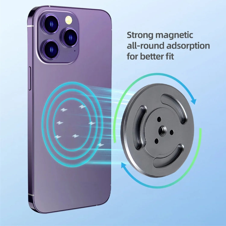 Magnetisk telefonholder med 1/4 tomme hul til stativ Magic Arm, med 1/4 tomme hul