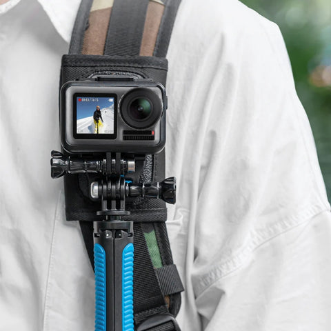 TELESIN GP-MTB-T02-BK Sports Camera Double Head J-Buckle Backpack Quick Release Conversion Accessory - Action King