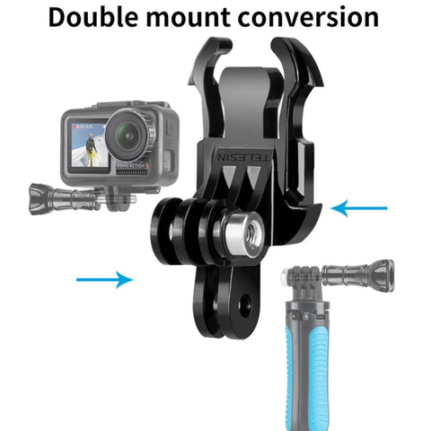 TELESIN GP-MTB-T02-BK Sports Camera Double Head J-Buckle Backpack Quick Release Conversion Accessory - Action King