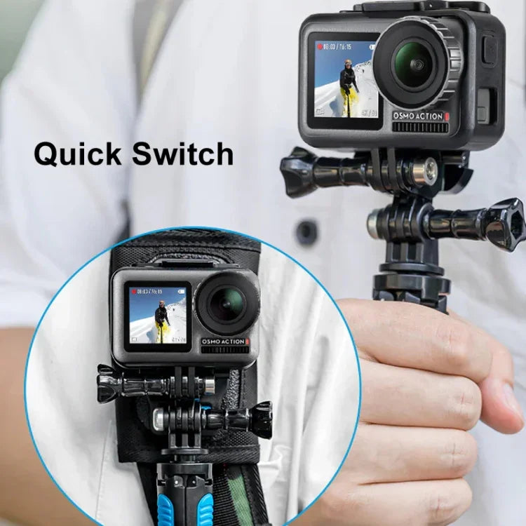 TELESIN GP-MTB-T02-BK Sports Camera Double Head J-Buckle Backpack Quick Release Conversion Accessory - Action King