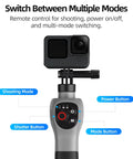 Telesin Selfiepinne Vattentät - 250-850mm med Fjärr till GoPro Hero13/12/11/Mini/10/9/8 Black / Max - Action King