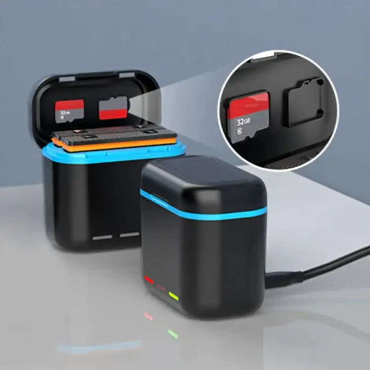 For Insta360 X3 Battery Charger Dual Battery Storage Charging Case - Action King