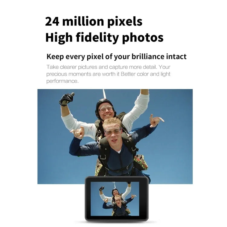 5K/30FPS WiFi Actionkamera – Dubbel skärm, Touch, Anti-Shake & IP68