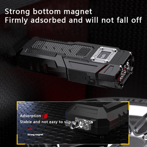 Kraftfull mini nyckellampa med magnet, LCD-display och dubbla ljuslägen