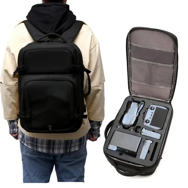 For DJI Air 3 BKANO A3-005 Large Capacity Shoulder Bag Organizer Backpack - Action King