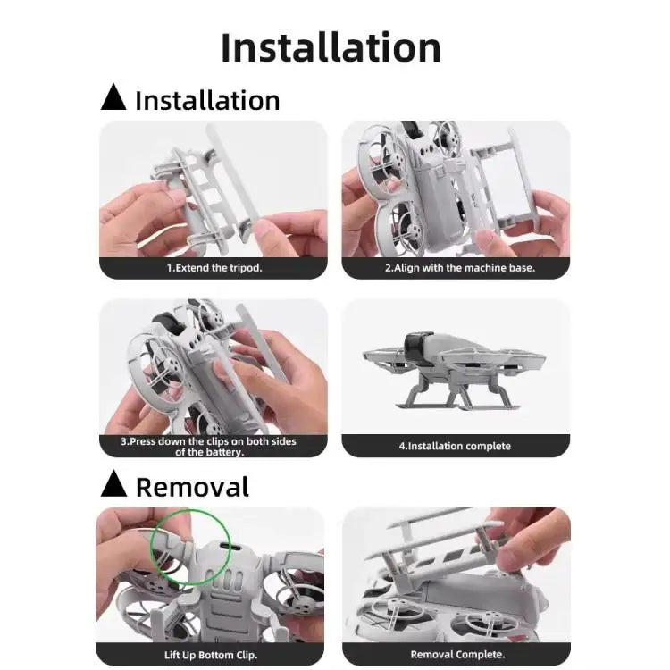 For DJI Neo BRDRC NEO021 Boosting Kickstand Drone Landing Gear Folding Sled Kickstand - Action King
