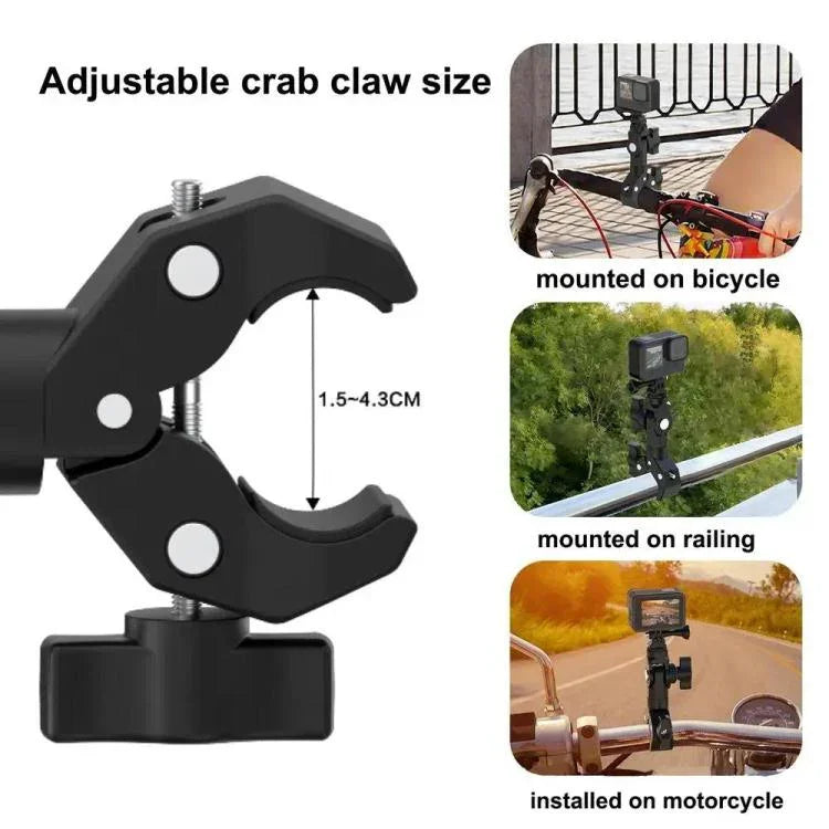 Camera Clip Motorcycle Bicycle Handlebar Crab Clamp For Sports Camera - Action King