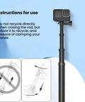 TELESIN Gen 2 2.7m Carbon Fiber Selfie Stick Sports Camera Extension Rod For GoPro HERO13 Black / Insta360 - Action King
