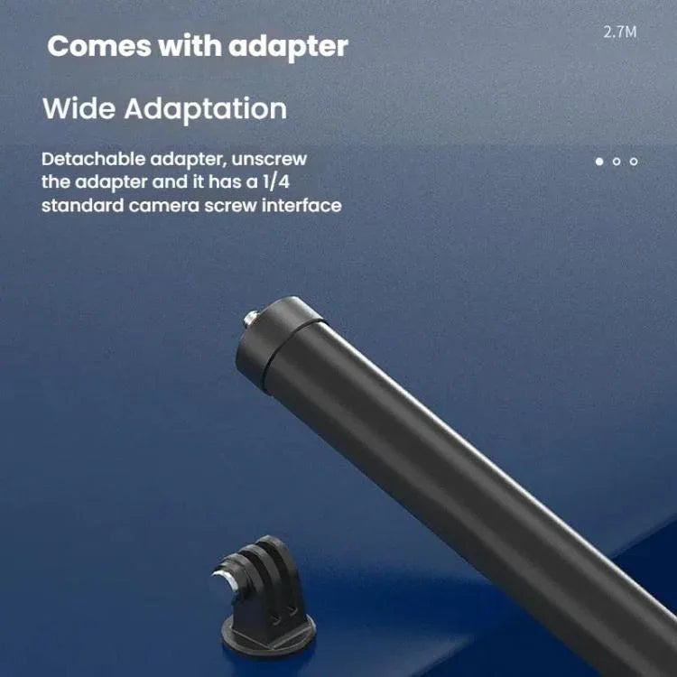 TELESIN Gen 2 2.7m Carbon Fiber Selfie Stick Sports Camera Extension Rod For GoPro HERO13 Black / Insta360 - Action King