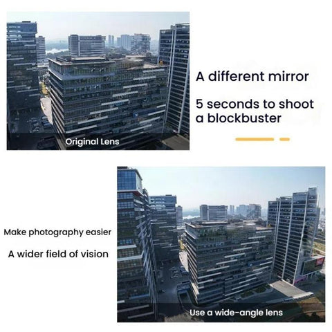 For DJI Flip RCSTQ 24mm100 Degree Wide Angle Filter Aluminum Alloy Frame Ultra Wide Angle - Action King