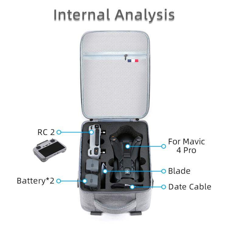 For DJI Mavic 4 Pro / RC 2 Backpack Shoulder Bag EVA Carrying Case - Action King