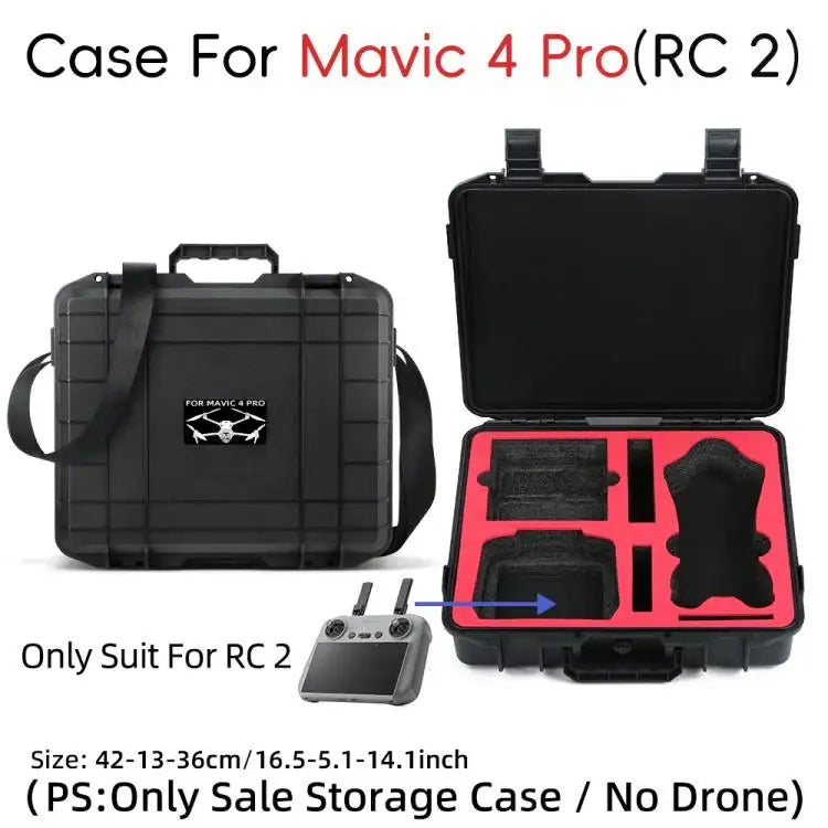For DJI Mavic 4 Pro Fly More Combo RC 2 Explosion-Proof Box EVA Shockproof Storage Case With Shoulder Strap - Action King