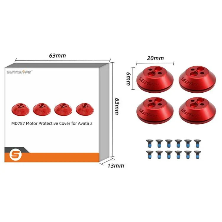 For DJI Avata 2 Sunnylife AT2-MD787 Motor Anti-dust Cover Aluminum Alloy Motor Protection Cover - Action King