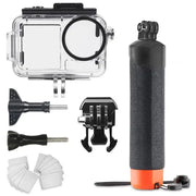 For DJI Action 5 Pro/4/3 Waterproof Diving Case with Buoyancy Float Stick Kit Includes Anti-Fog Inserts, Mounting Base - Action King