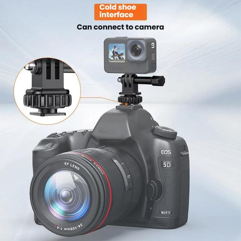 VRIG AC24 1/4 Cold Shoe Mount to Action Camera Adapter Cold Shoe Base F External Camera Tripod - Action King