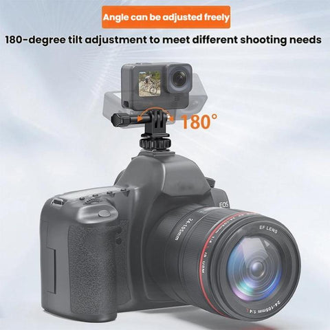 VRIG AC24 1/4 Cold Shoe Mount to Action Camera Adapter Cold Shoe Base F External Camera Tripod - Action King