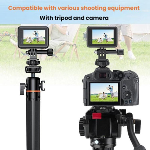 VRIG AC24 1/4 Cold Shoe Mount to Action Camera Adapter Cold Shoe Base F External Camera Tripod - Action King