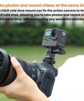 VRIG AC24 1/4 Cold Shoe Mount to Action Camera Adapter Cold Shoe Base F External Camera Tripod - Action King