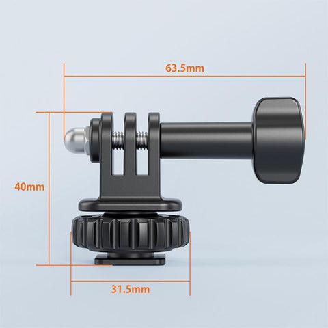 VRIG AC24 1/4 Cold Shoe Mount to Action Camera Adapter Cold Shoe Base F External Camera Tripod - Action King
