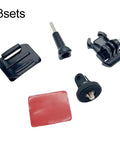 3sets 1/4 Screw Adapter Quick-Release Base Motorcycle Helmet Accessory Base - Action King