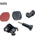 3sets 1/4 Screw Adapter Quick-Release Base Motorcycle Helmet Accessory Base - Action King