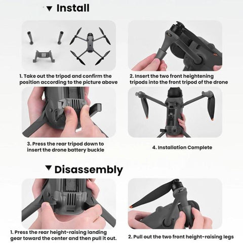 BRDRC Landningsställ med Höjdökning för DJI Mavic 4 Pro