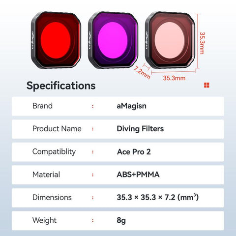 Insta360 Ace Pro 2 aMagisn Dykfilter