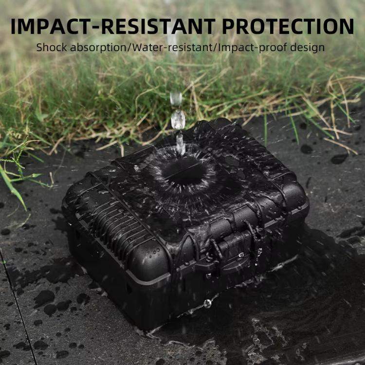 Skyddande svart Flymile väska för Insta360 Ace kamera, stöttålig med blixtlås.