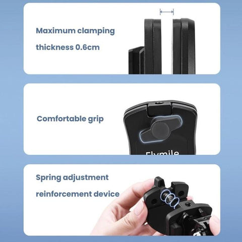 Flymile Motorcykel Fäste för Vindruta – Till DJI Osmo Action 5 Pro & GoPro HERO13 Black