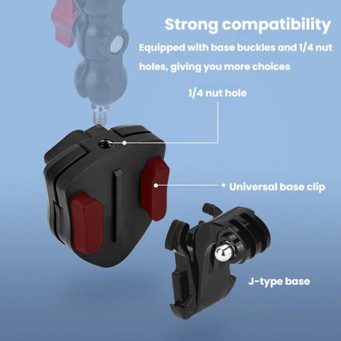 Flymile Motorcykel Fäste för Vindruta – Till DJI Osmo Action 5 Pro & GoPro HERO13 Black