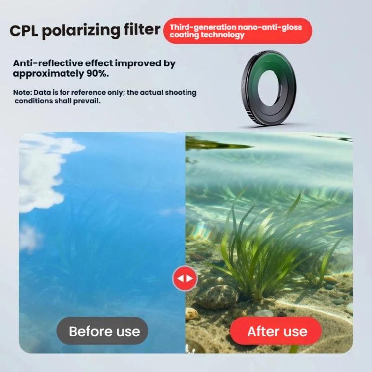 DJI Osmo Action 6 – 4-i-1 Filterkit (CPL / ND8 / ND16 / ND32)