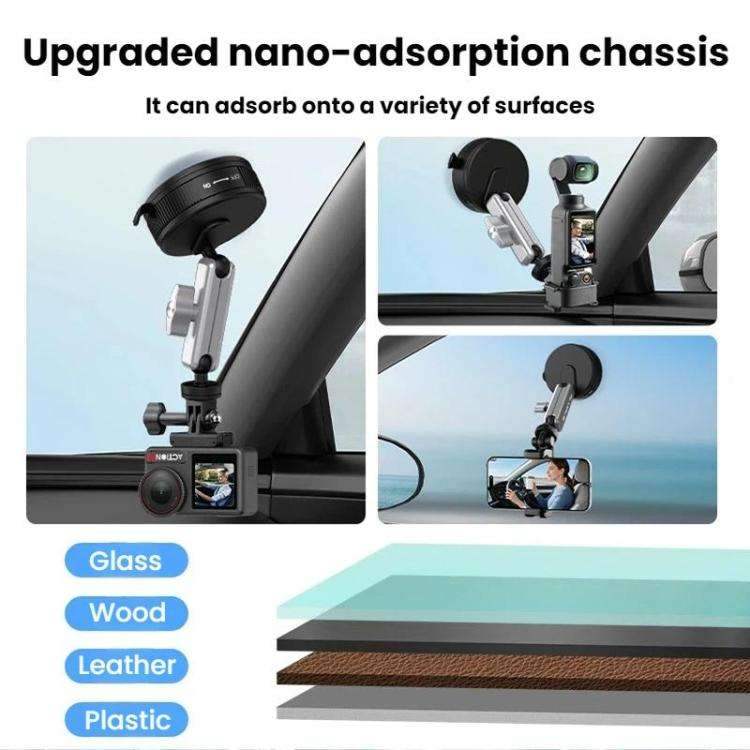 Flymile Car Suction Cup Fäste för telefon, enkel att montera i bilen.