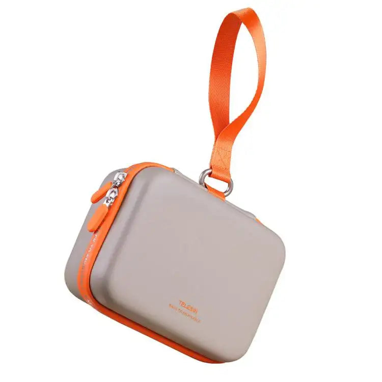 TELESIN DisAdv Medium Hard Skyddsfodral för actionkamera, svart, robust förvaring.