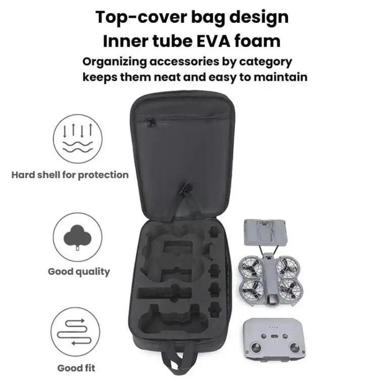 Organisationsväska för DJI Neo 2 BKano Smooth Fly med tillbehör, svart.