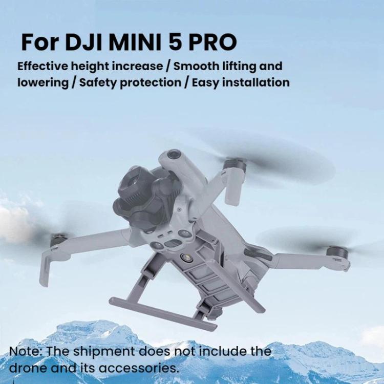Förhöjt landningsställ BRDRC för DJI Mini 5 Pro, skyddar drönaren.