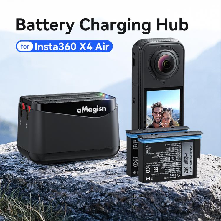 Dubbel Batteriladdare för Insta360 X4