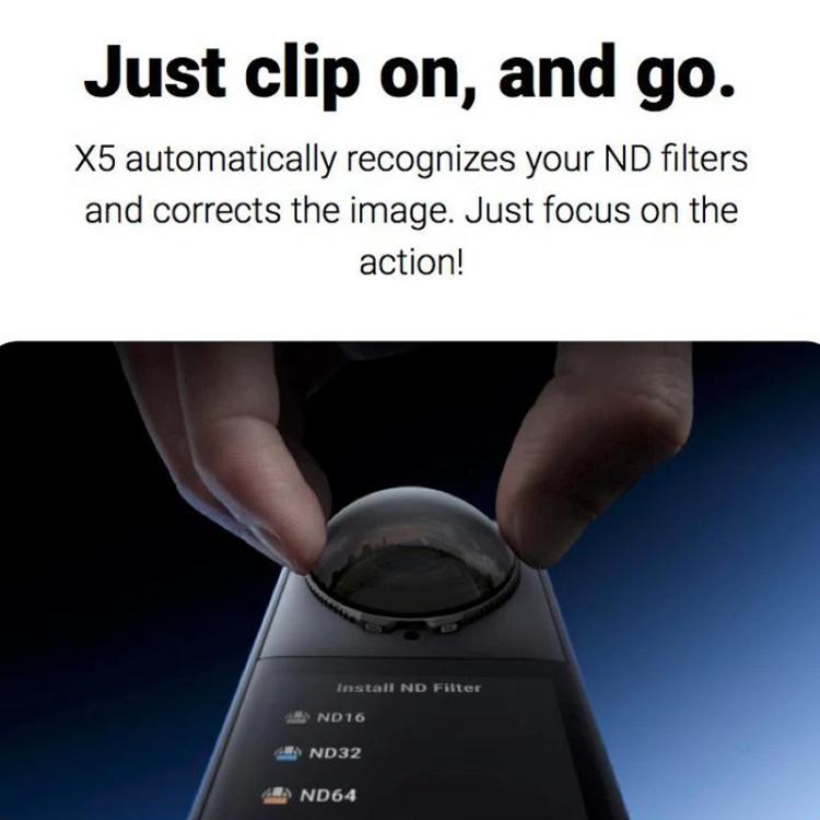 Insta360 X4 ND-filter – Förbättrad Bildkvalitet
