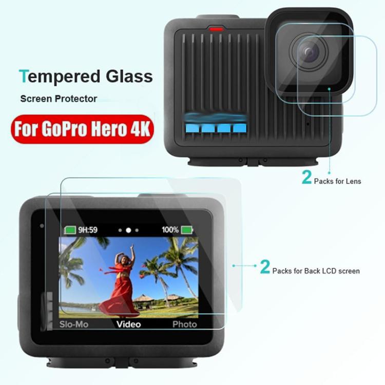 GoPro HERO 4K 2024 - Härdat Skärm- och Linsskydd