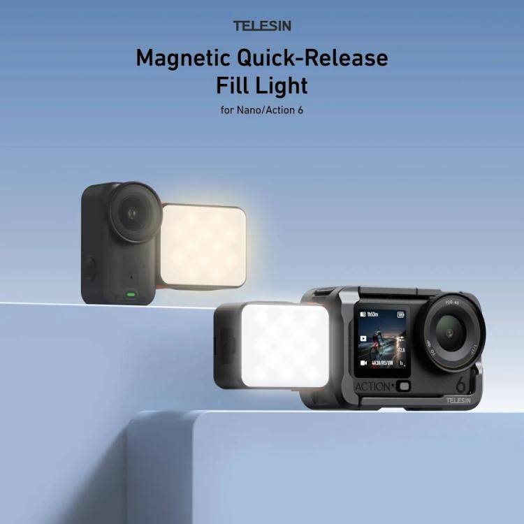 Telesin Magnetisk Belysning för DJI Osmo Action 6