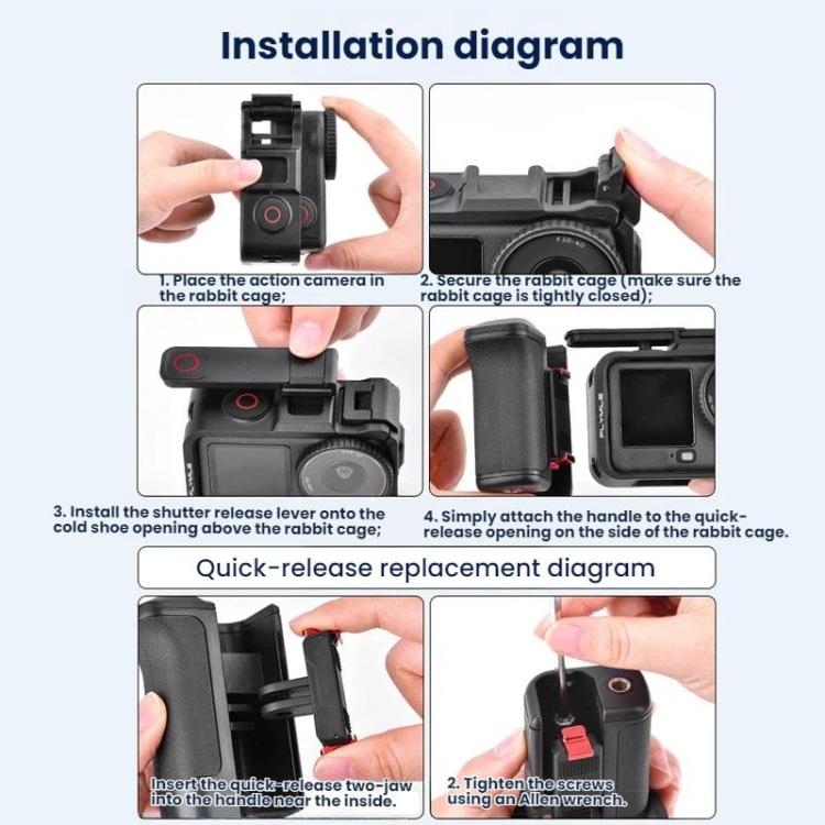 Osmo Action 6 Kamerabur med Snabbfäste och Handtag