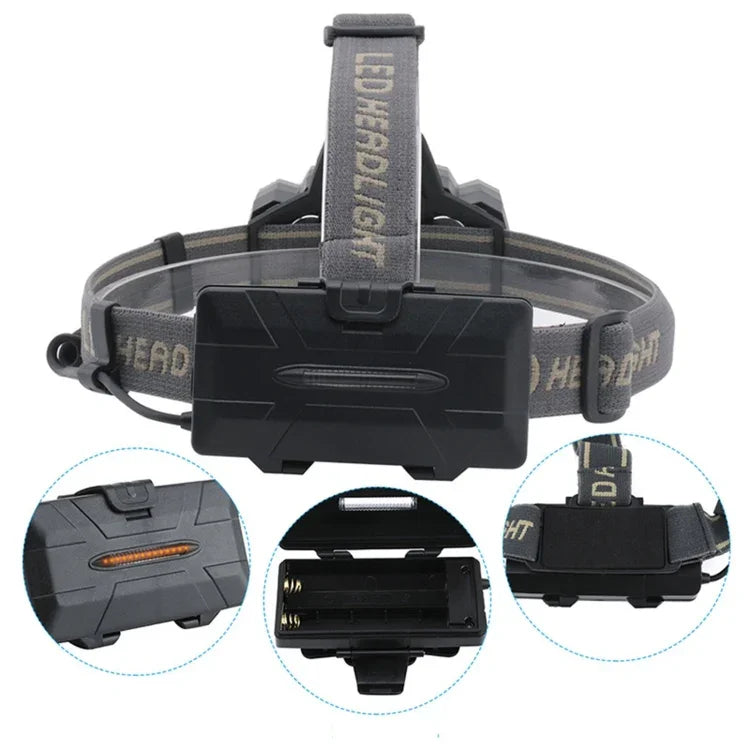 USB pannlampa med 8 LED – starkt ljus för outdoor & fiske