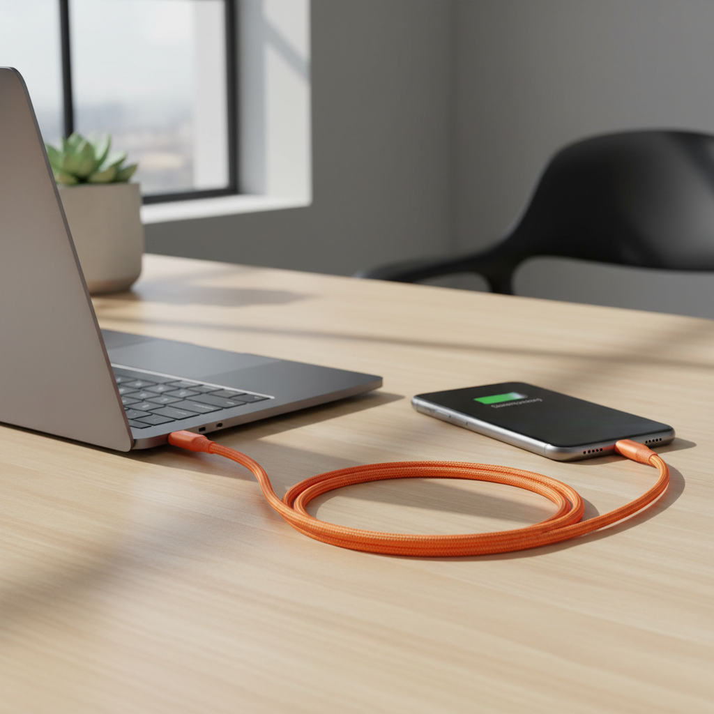 Baseus Cool Play Series CAKW000307 100W USB-C / Type-C to USB-C / Type-C Fast Charging Data Cable, Length: 2m(Orange) (Produktbild (vit bakgrund))